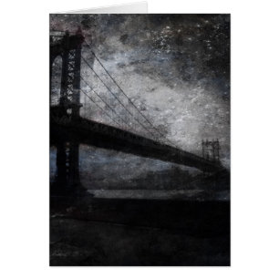 NYC Bridge-målning Hälsningskort