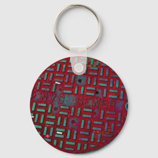 NYC Broadway Street Manhole Cover Nyckelring