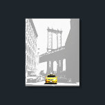 Nyc Brooklyn Bridge Gult Taxi New York City Canvastryck<br><div class="desc">Nyc Brooklyn Bridge Gult Taxi New York City Pop Art Canvas Art Print.</div>