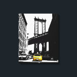 Nyc Brooklyn Bridge Gult Taxi New York City Canvastryck<br><div class="desc">Nyc Brooklyn Bridge Gult Taxi New York City Pop Art Canvas Art Print.</div>