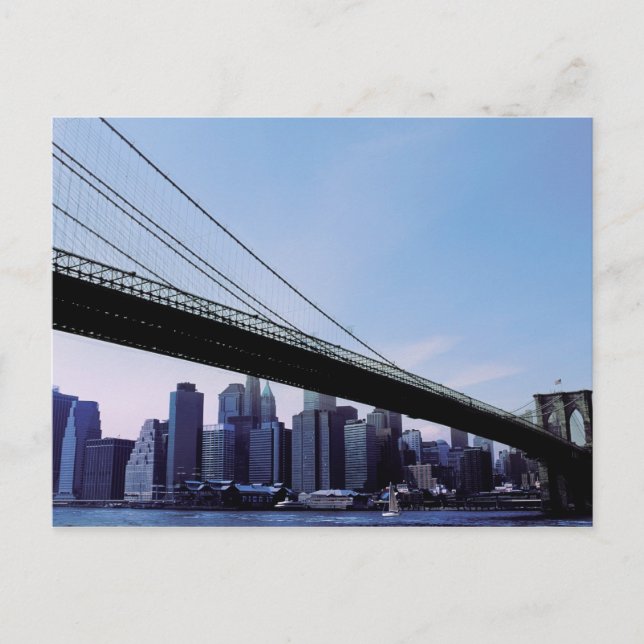 NYC Brooklyn Bridge Manhattan New York-vykort Vykort (Framsida)