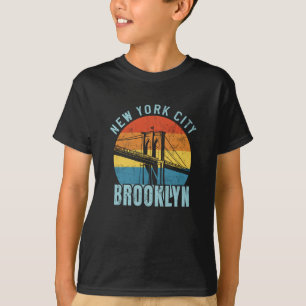 NYC Brooklyn Bridge Retro T Shirt