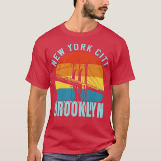 NYC Brooklyn Bridge Retro T Shirt