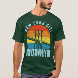 NYC Brooklyn Bridge Retro T Shirt