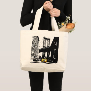 Nyc Brooklyn Gult Taxi Nyc New York City Jumbo Tygkasse