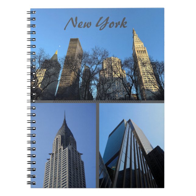 NYC Byggnader Spiral Foto Anteckningsbok (Framsidan)
