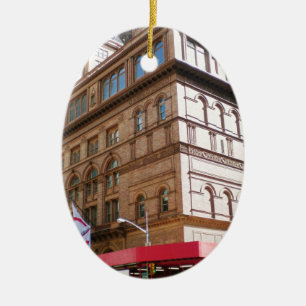 NYC Carnegie Hall Julgransprydnad Keramik