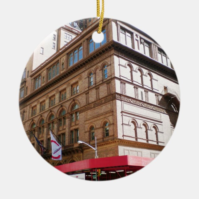 NYC Carnegie Hall Julgransprydnad Keramik (Framsidan)