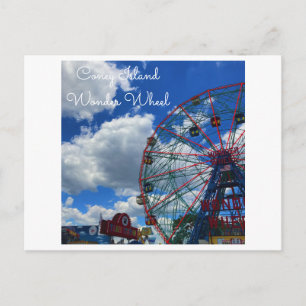 NYC Coney Island Wheel Vykort