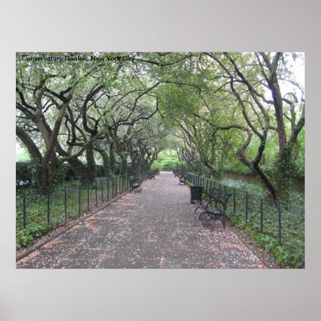 NYC Conservatory Garden Central Park New York City Poster (Framsidan)
