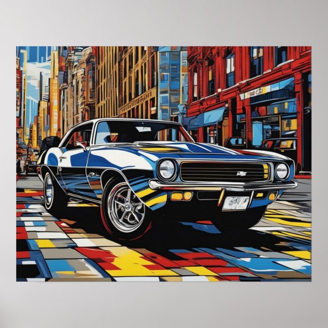 NYC Cool Car Poster (Framsidan)