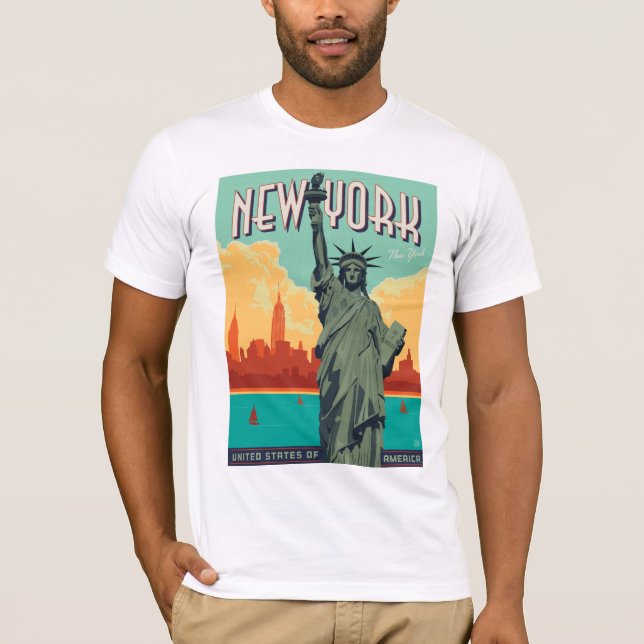 NYC - Dam Liberty T Shirt (Framsida)