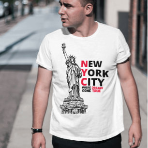 NYC där drömmar blir verkliga Motiveringstecken T Shirt