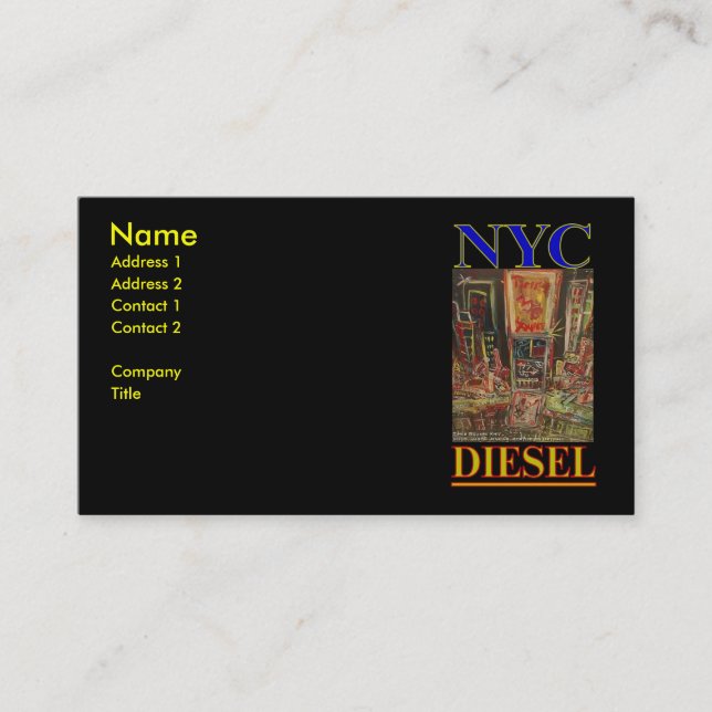 NYC DIESEL VISITKORT (Framsida)