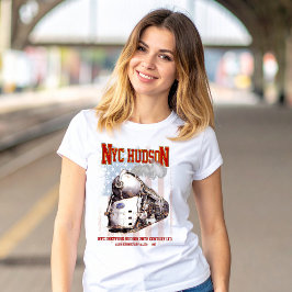 NYC Dreyfuss Hudson-lokomotiv. Amerikansk flagga T Shirt