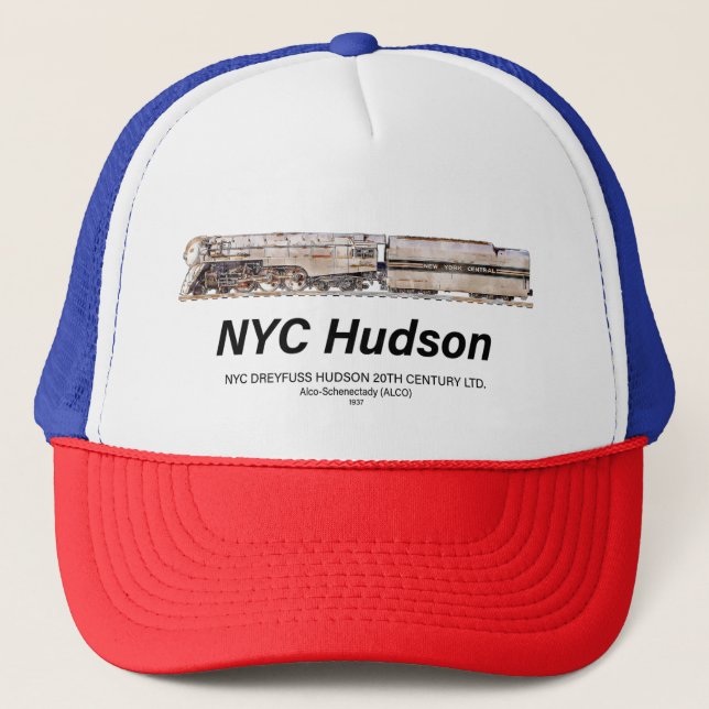 NYC Dreyfuss Hudson Steam Locomotive. Profile Keps (Framsida)