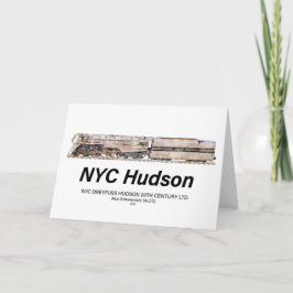 NYC Dreyfuss Hudson Steam Locomotive. Profile Tack Kort