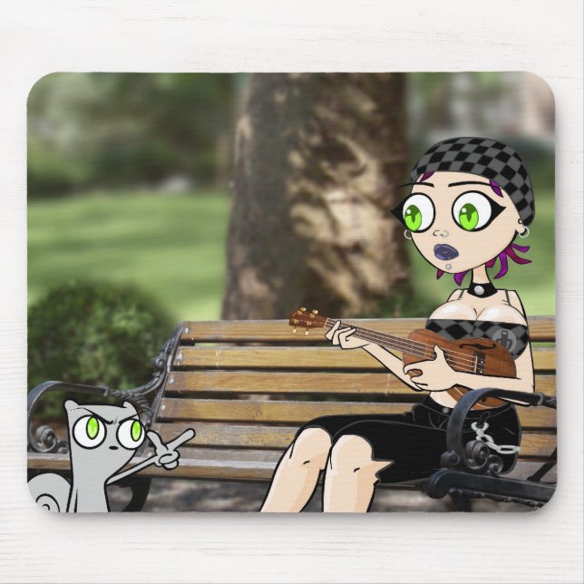 NYC-ekorresånger Mousepad Musmatta (Framsidan)