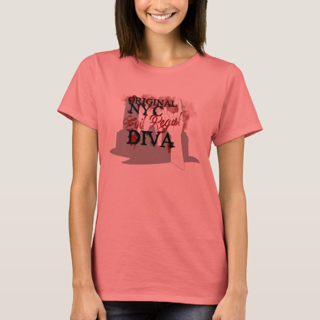 NYC Evil Regal Diva Ringer Shirt - Dana Edition Tee (Framsida)