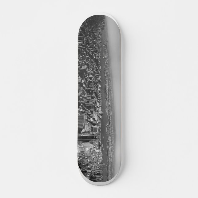 NYC-fågelögat beskådar skateboarden Old School Skateboard Bräda 18 Cm (Framsida)