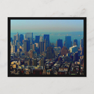NYC Financial District 70-talet Stil Vykort