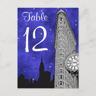 NYC Flatiron Skyline Silhouette Bl St Bordsnummer