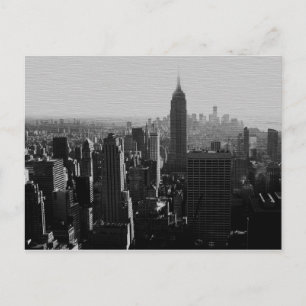 NYC för svartvit träeffekt Vykort