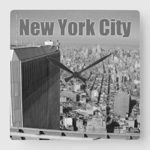 NYC för World Trade Center i torn Fyrkantig Klocka