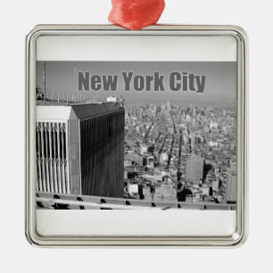 NYC för World Trade Center i torn Julgransprydnad Metall