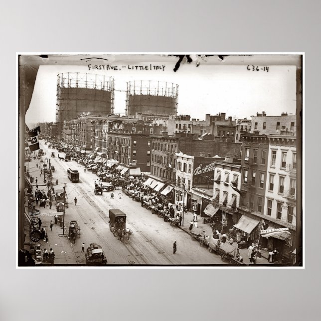 Nyc-foto med låg Italien (1908) Poster (Framsidan)