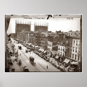 Nyc-foto med liten Italien (1908) Poster