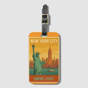 NYC Frihetsgudinnan & Empire State Retro Bagagebricka