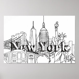 NYC Gift, New York Vacation Souvenirs Poster