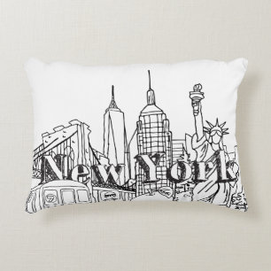 NYC Gift, New York Vacation Souvenirs Prydnadskudde