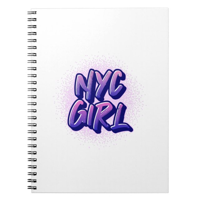 NYC Girl Graffiti Stil Anteckningsbok (Framsidan)