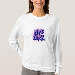 NYC Girl Graffiti Stil T Shirt