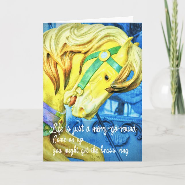 NYC GOLDEN STEED Greeting Card Tack Kort (Framsida)