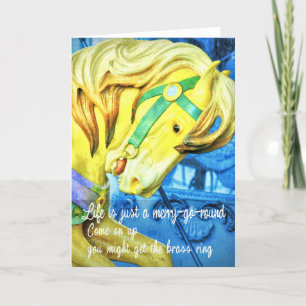 NYC GOLDEN STEED Greeting Card Tack Kort
