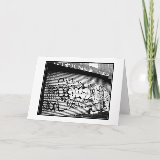 "NYC Graffiti" Blank Greeting Card Kort (Framsida)