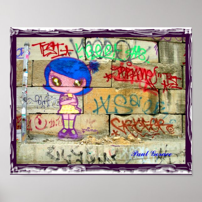 NYC Graffiti Girl Poster (Framsidan)