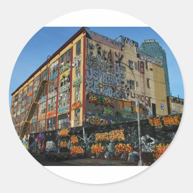 nyc graffiti sick stilar runt klistermärke (Framsida)