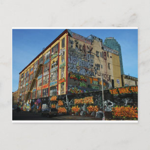 nyc graffiti sjuk stil vykort