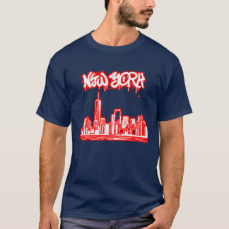 NYC Grafisk Design T Shirt