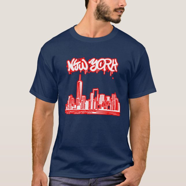 NYC Grafisk Design T Shirt (Framsida)