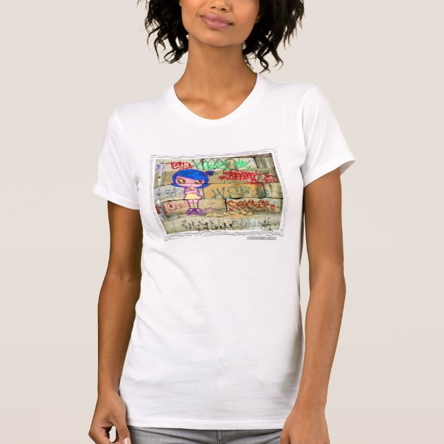 NYC-grafittiflicka Tee Shirt (Framsida)