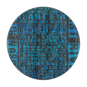 NYC Grannfordons Blue Glass Cshing Board