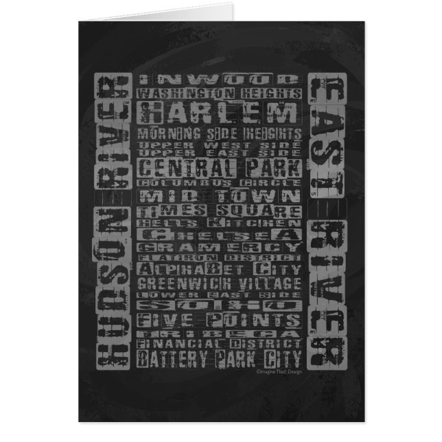 NYC-Grått OBS Kort (Framsidan)