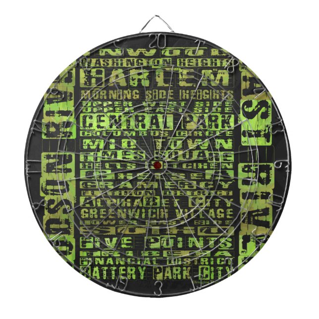 NYC-Grönten för grannskap Darttavla (Framsidan)
