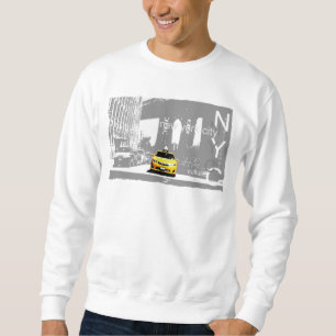 Nyc Gult Taxi Brooklyn Bridge New York City Lång Ärmad Tröja