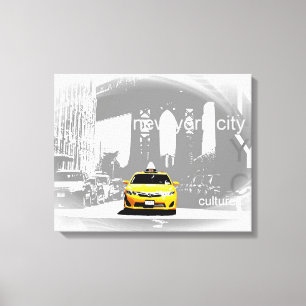 Nyc Gult Taxi Brooklyn Bridge Pop Art Bild